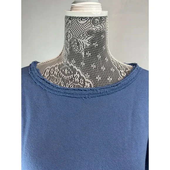 Aerie Blue Twist Back Long Sleeve Cropped Sweatshirt Women's‎ Size Small - Picture 3 of 9